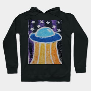 Spaceship MonoPrint Hoodie